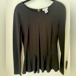Never Been Worn Black Carmen Long Sleeve Layered Bottom Top